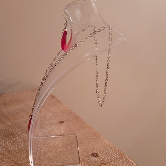 Cubic Zirconia Necklace and Earrings (Pierced) set - Picture 4 of 7